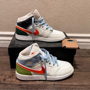Jordan Air 1 Mid SE in Sail and Orange